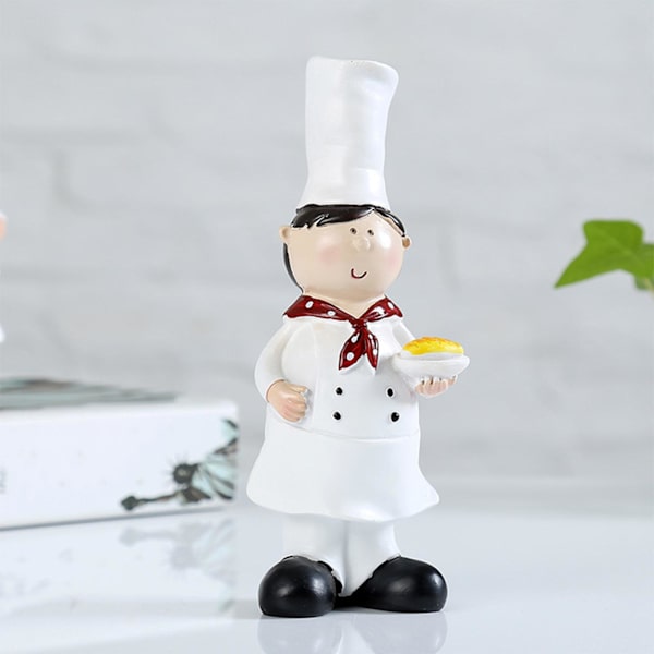 1/2 2 delar Par Kock Figurine Skulpturer Cook Staty 1Set