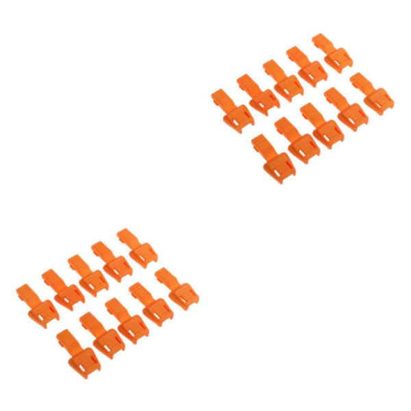1/2/3/5 10 Styck Plast För Dragkedja Avdragare Ändlås Dragkedja Drag Orange 3.5x1.7cm 2Set