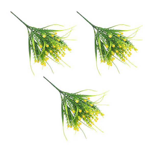 1/2 3x konstgjorda blommor Lågt underhåll inomhus eller utomhus yellow 1Set