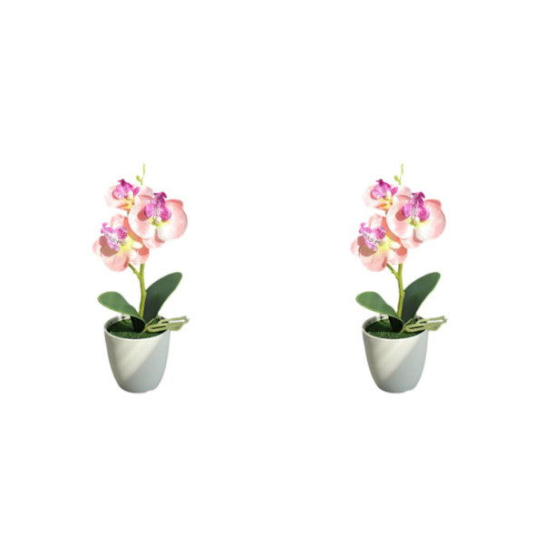 1/2/3/5 Realistiskt utseende Hållbar konstgjord blomma för DIY Pink 2PCS