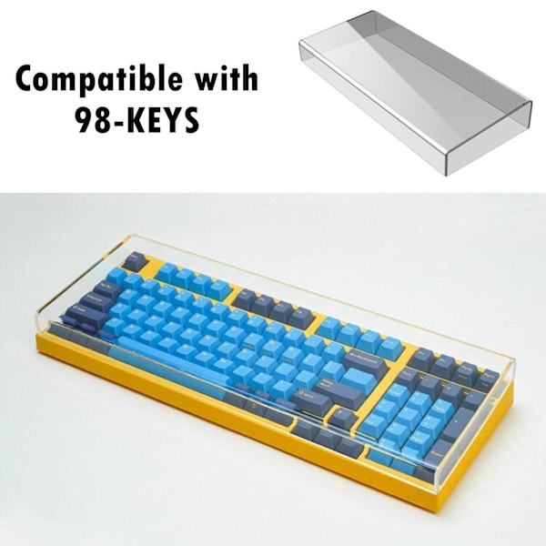 1/2/3 Transparent för mekaniskt tangentbord Lätt att för hem 98 Keys 1 Pc