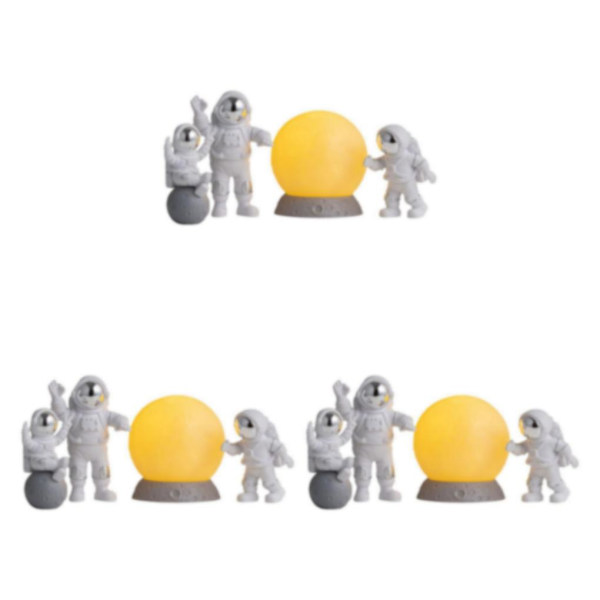 1/2/3/5 4st Astronautfigurer Set Heminredning Söt Sstronaut Silver Yellow 3Set