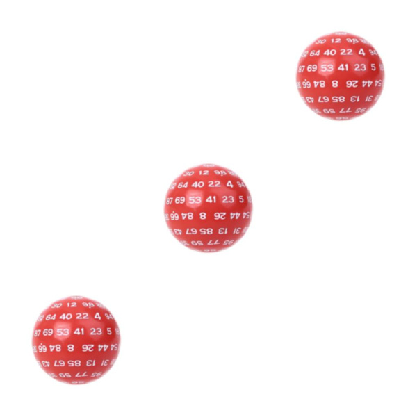 1/3/5 Akryltärningar Spelunderhållning Familjepolyedriska tärningar Red 48mm 3Set