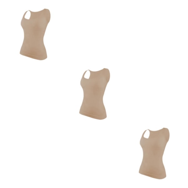 1/2/3 Damväst Fitness Bröststöd Toppar Andas Skin Color L 3PCS