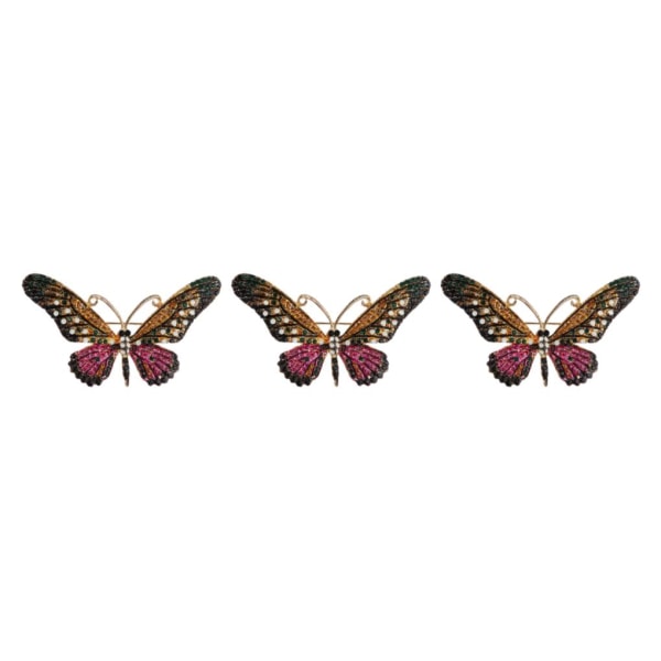 1/2/3/5 Utsökt vintage färgglada fjärilar broschnål för xz4648B 3PCS