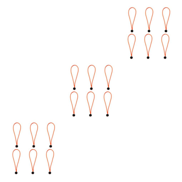 1/2/3 6 stycken Heavy Duty Ball Bungee Cord Snöra ner sladd Canopy Orange 15cm 3Set