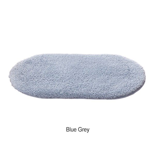 1/2 polyester halkfri golvmatta för badrum Lätt att rengöra och grey blue 1Set