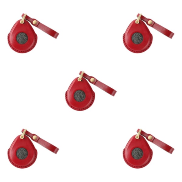 1/2/3/5 cover PU-läder Söt passform för motorcykelpojkvän Red 5Set