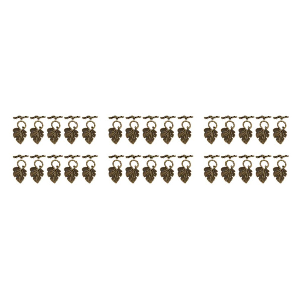 1/2/3 10 set Leaf OT Toggle Clasps Smycken Clasp Connectors Bronze 3Set