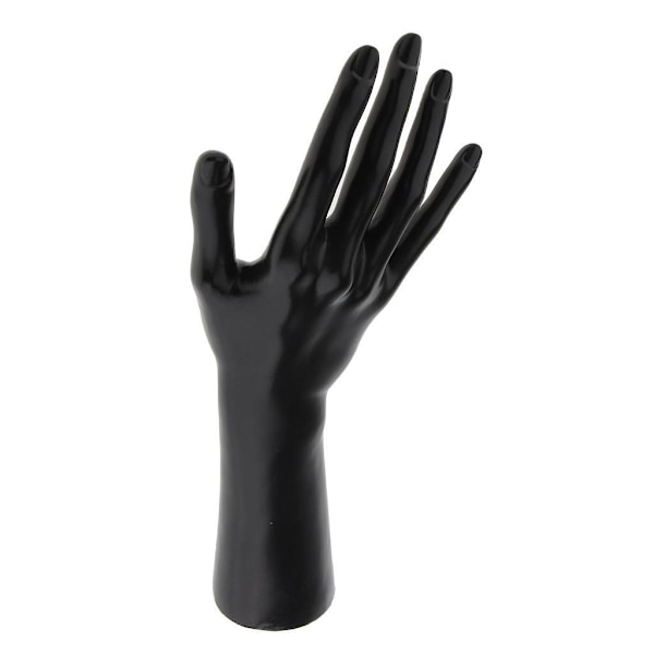 1/2 kvinnlig skyltdocka höger hand för smycken armband Ring handske Black 1Set