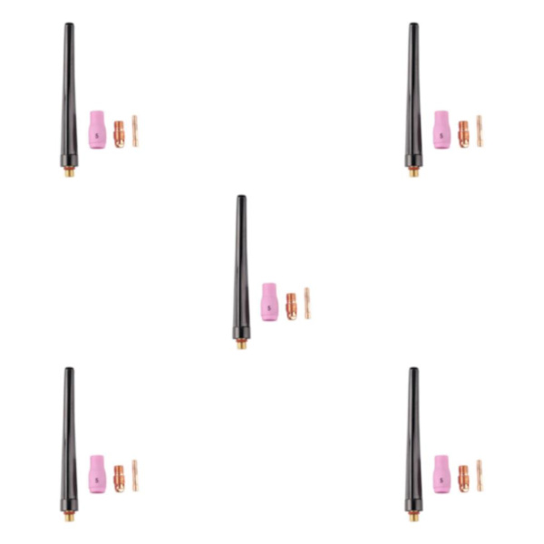1/2/3/5 Hållbar TIG Svetsbrännare Tillbehör Spännhylsa Munstycke för 5PCS