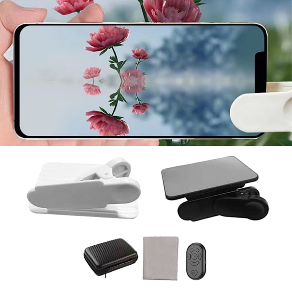 1/2/3/5 Telefon Spegel Reflektion Clip Bred Applicering Lätt att White remote control 1 Pc