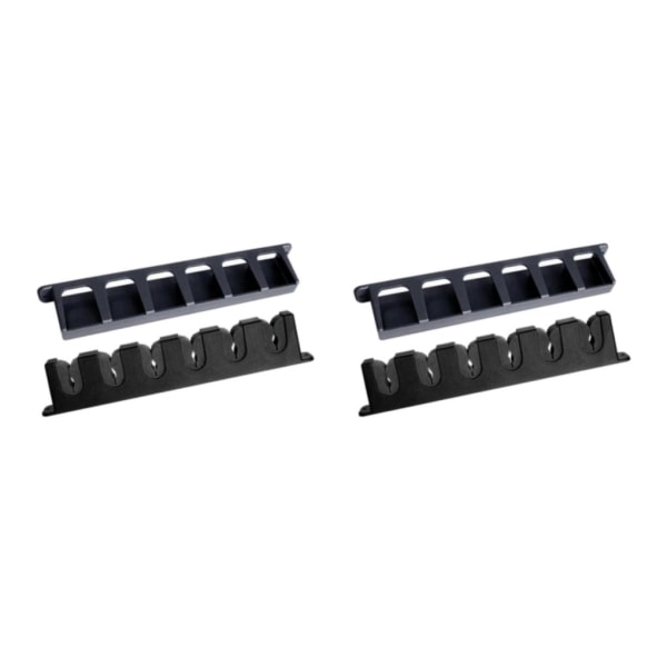 1/2 6 platser Fiskspö Hållare Ställ vertikalt fäste för garage Black 345mm 2Set