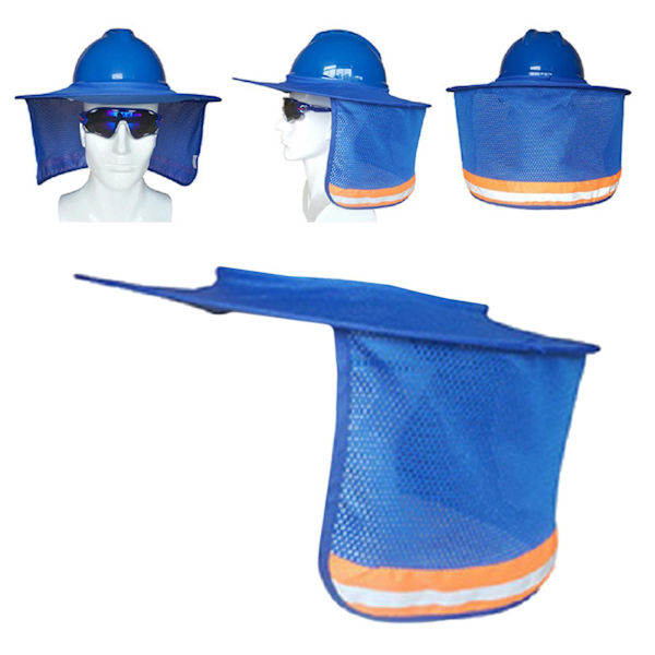 1/2/3 Hard Hat Sunshade Neck För Shield Neck Sun Shade Blue 47x41cm 1Set