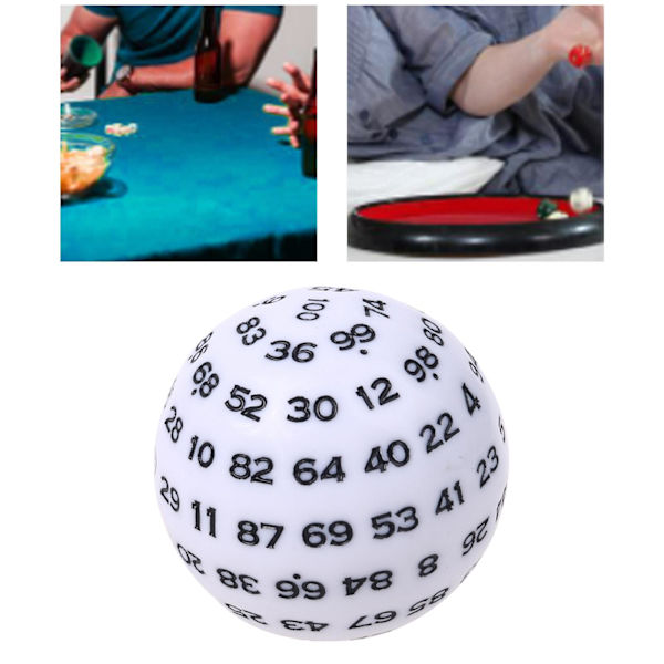 1/3/5 Akryltärningar Spelunderhållning Familjepolyedriska tärningar White 48mm 1Set