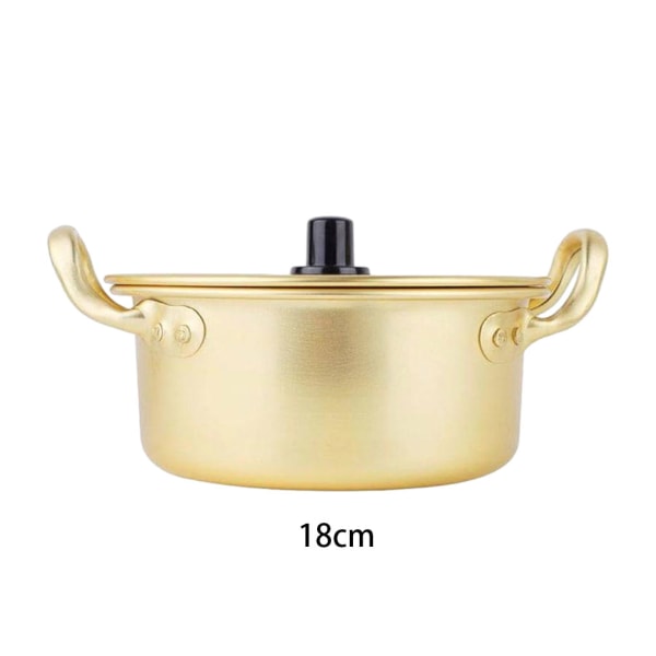 1/2 guld aluminiumlegering Instant Noodle Pot Non-stick och hållbar gold 18cm 1Set