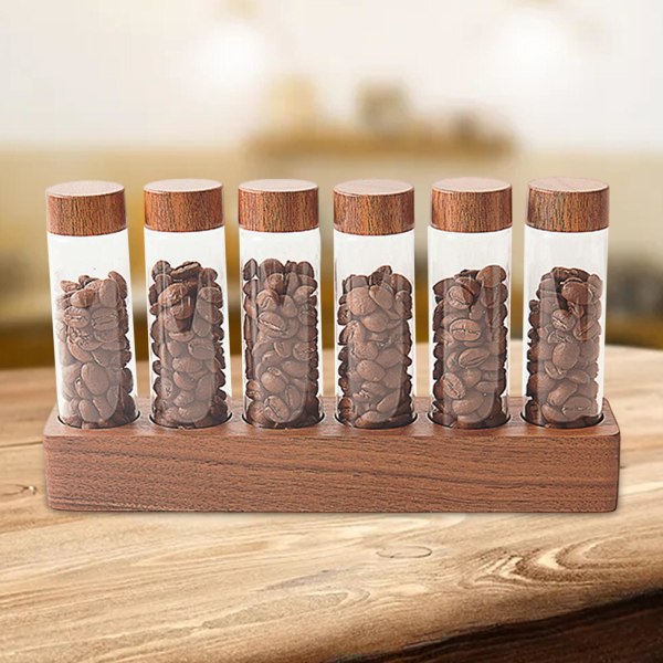 1/2 Kaffebönor Förvaringsbehållare Tom Spannmål Nötförseglad 17g 21.5 x 4.7 x 3cm 1Set
