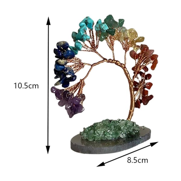 1/3/5 Natural Crystal Money Tree Ädelsten Mineral Lucky Tree 5Set