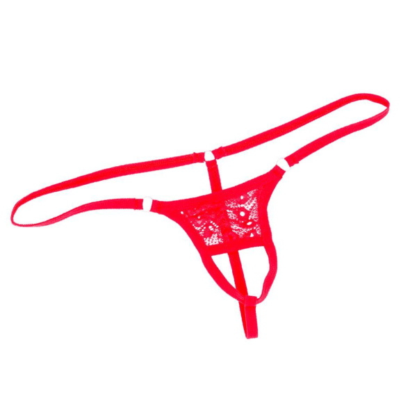 1/2/3/5 Herr med öppen front andas underkläder påse Brief String Red 5Set
