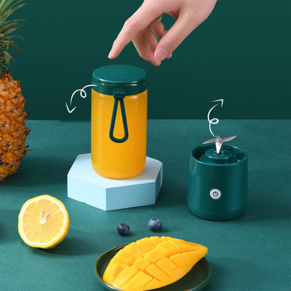 1/2 500mL Blender elektrisk fruktmixermaskin Ice Mini Juicer with Lid Green 380ml 7 x 7 x 18.5cm 1Set