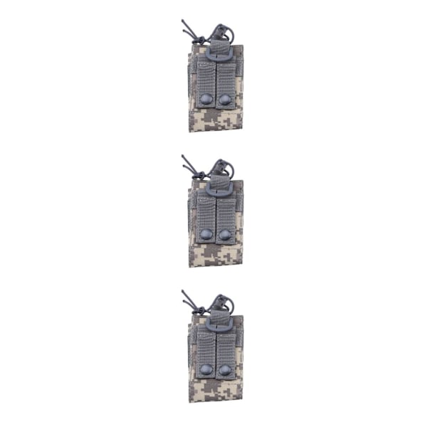 1/2/3/5 Radio Intercom Bag Interphone Magazine Pouch Hunting Grey Camouflage 3PCS