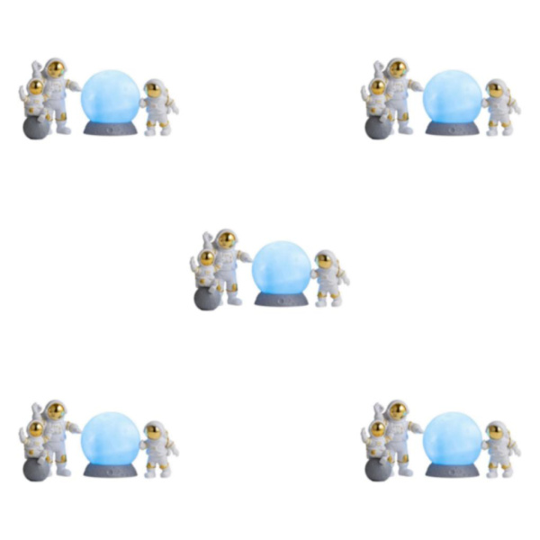 1/2/3/5 4st Astronautfigurer Set Heminredning Söt Sstronaut Gold Blue 5Set