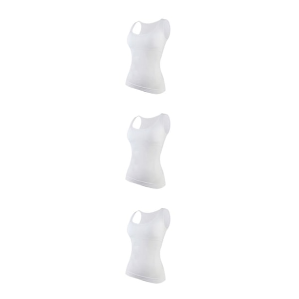 1/2/3 Damväst Fitness Bröststöd Toppar Andas White XXL 3PCS