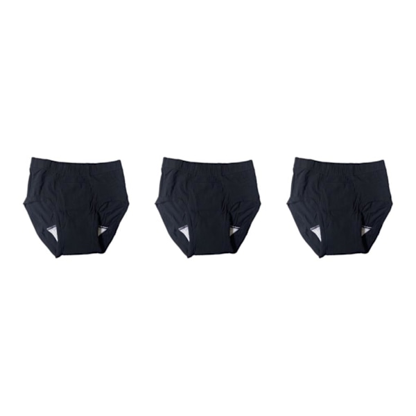 1/2/3/5 Herrblöja Tvättbar Bekväm Vattentät Återanvändbar Black XL 40ml 3Set
