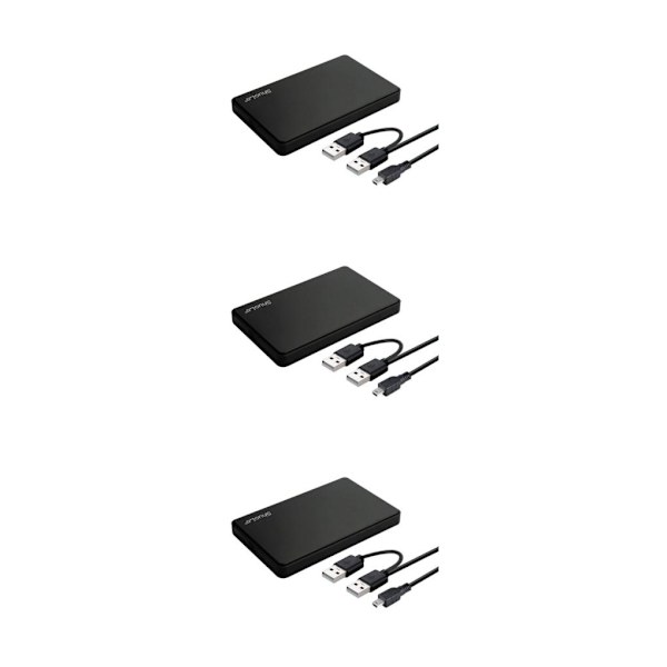 1/2/3/5 Portabelt hölje USB 2.0 för för bärbar dator Black 12x7.6x1.3cm 3Set