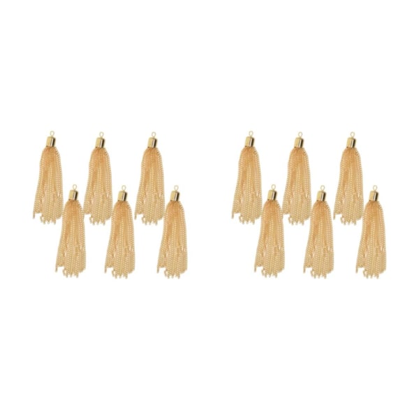 1/2/3/5 6 delar Handgjorda Boho Long Chain Tofshängen Light gold 2Set