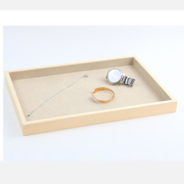 Trä smycken bricka Halsband Armband Förvaring Display Organizer Pick Tray 35.5 x 24.5 x 3cm