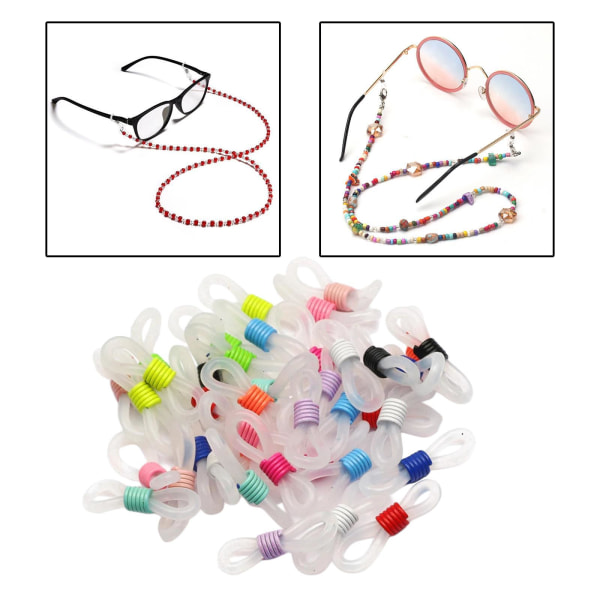 1/2/3/5 50 st Glasögon Glasögon Kedjeremshållare Loop Ends Type D 50 Pcs 5Set