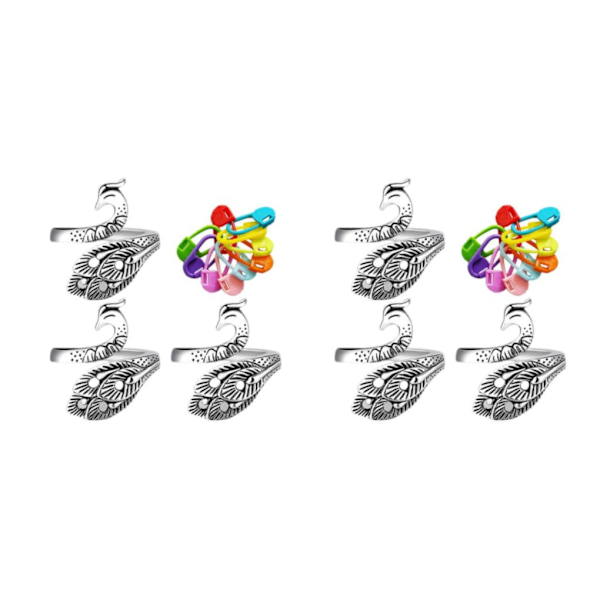 1/2/3/5 Virkad Ring Kit Peacock Justerbar stickslinga m/ 2Set