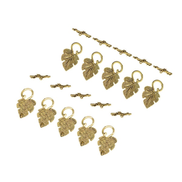 1/2/3 10 set Leaf OT Toggle Clasps Smycken Clasp Connectors Golden 1Set