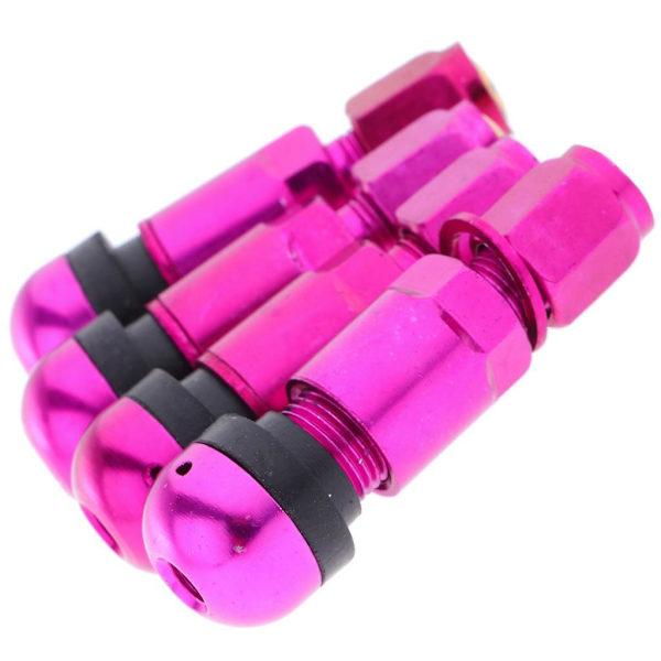 1/2/3/5 4 st Bil Slanglösa Hjul Dammlock Däckventilstammar Purple + Black 1Set