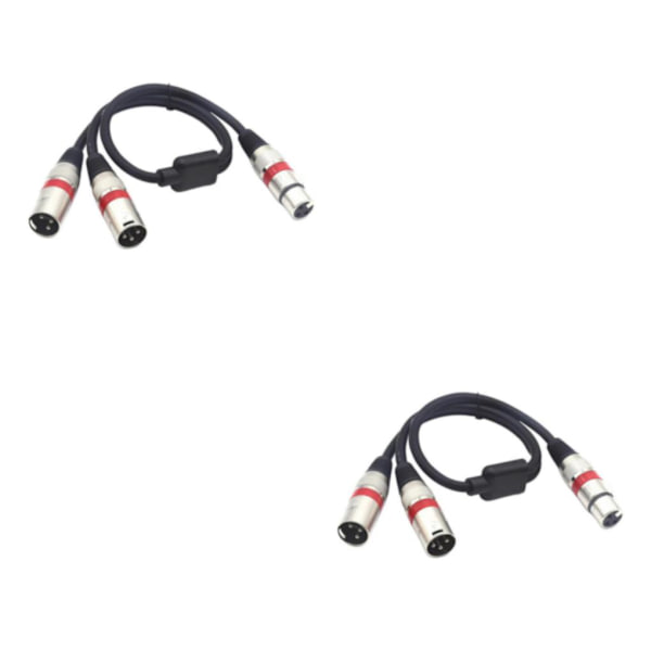 1/2 XLR splitter hona till dubbel hane 3-stift Y-kabelmikrofon 2Set