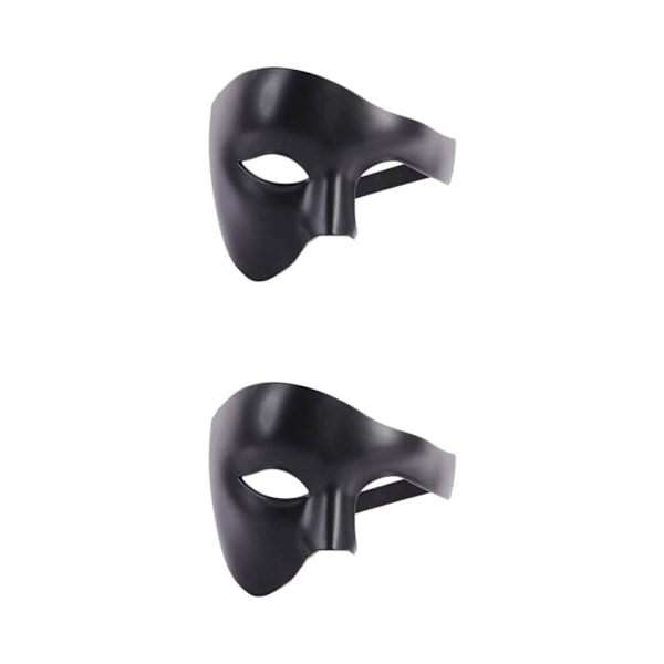 1/2/3/5 Bred appliceringshalva för olika tillfällen halvansikte Black 2Set