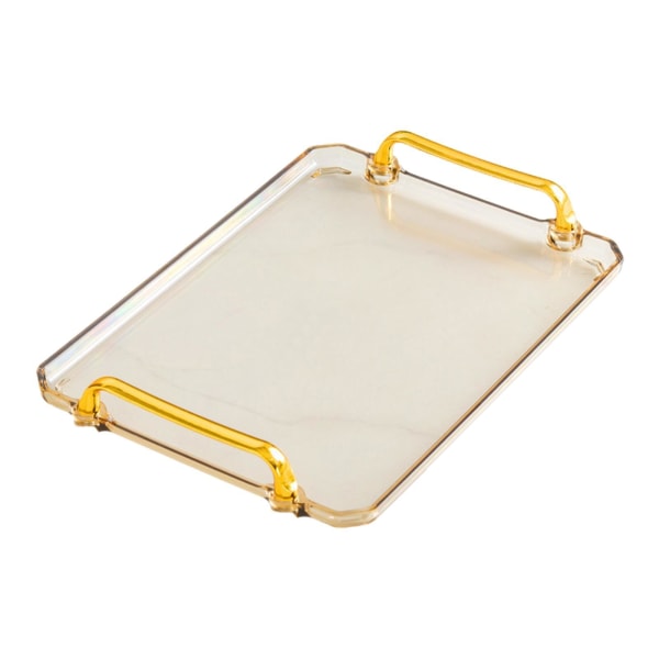 Serveringsbricka i plast med handtag Soffbordsbricka för amber M