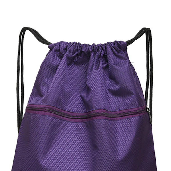 Resa Nylon Dragsko Väska Sack Beach Gym Ryggsäck Skor Väskor Purple