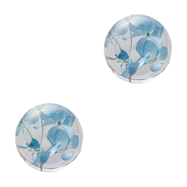 1/2/3/5 Utsökt blomma kristallkula present för alla tillfällen Hydrangea blue 8cm 2Set