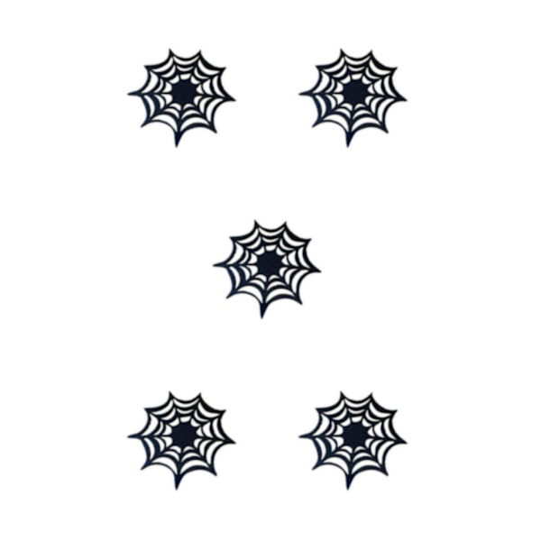 1/2/5 5 stycken Halloween Spider Web bordstabletter - Varmtålig och Black 5PCS