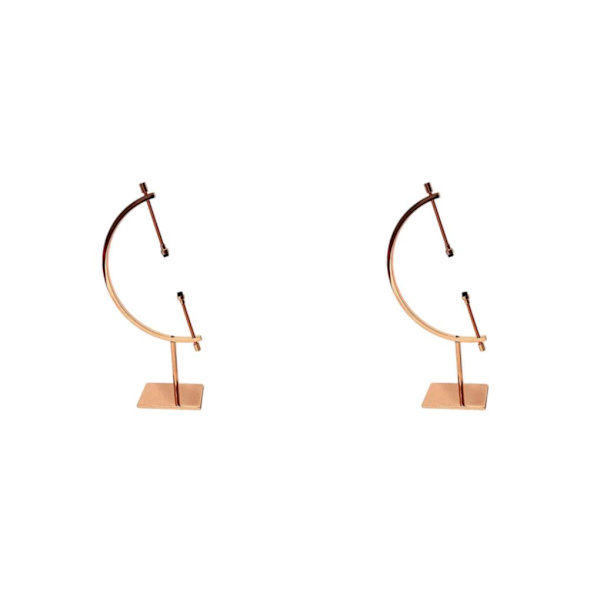 1/2/3/5 Sphere Holder Display Stand Ornament Glas Ball Holder Rose Gold 12x6x24cm 2Set