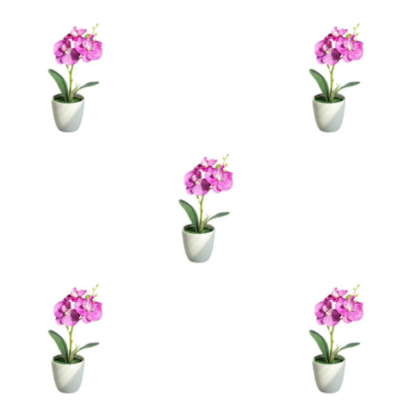 1/2/3/5 Realistiskt utseende Hållbar konstgjord blomma för DIY Purple 5PCS
