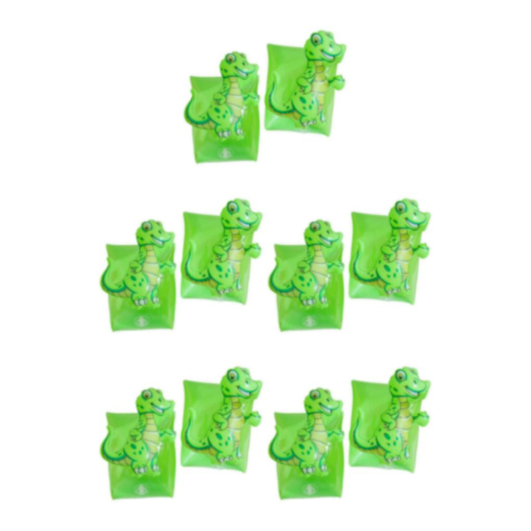 1/2/3/5 2x uppblåsbara armband för barn simärmar flyter Dinosaur 15x15x1cm 5Set