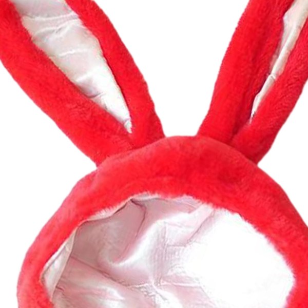 1/2 Cotton Bunny Ears Huvhatt för selfie jul Red 21.65x11.02 Inch 1Set