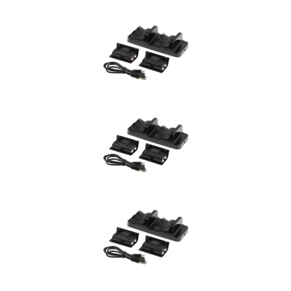 1/3 för One S Dual Charging Dock Station Base + 2 extra batterier 3Set