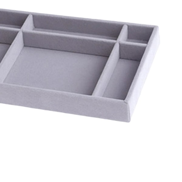1/2/3/5 Stapelbar smyckesbricka Multipurpose Portable Velvet för 6 Grids Style A 1Set