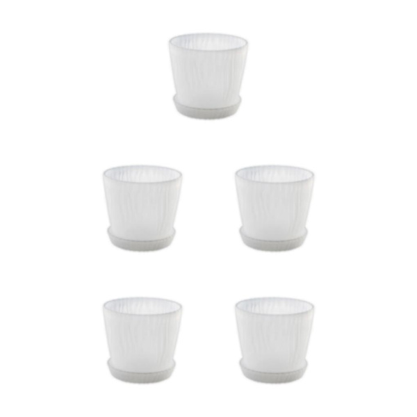 1/2/3/5 lätta och bärbara blomkrukor för inomhus och transparent S pot+S tray 5Set