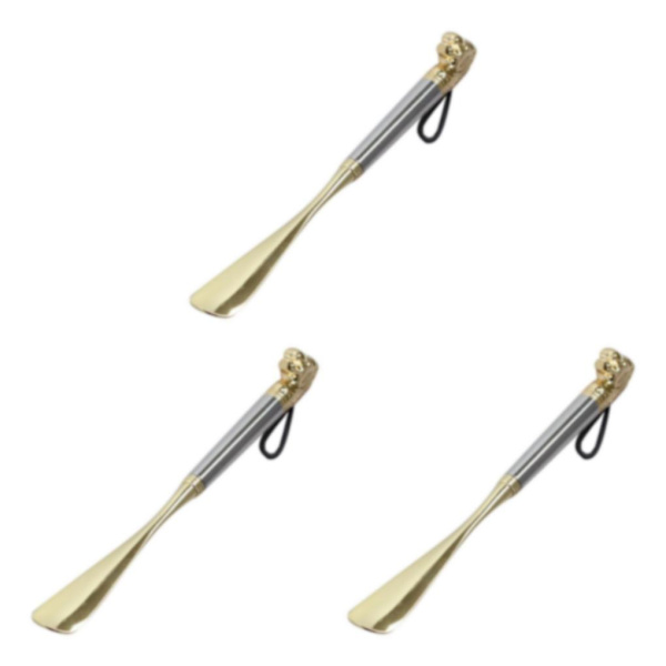 1/2/3 Wooden Shoe Horn Shoe Helper Tool Long Handle Shoehore 32cm Silver Lion 3Set