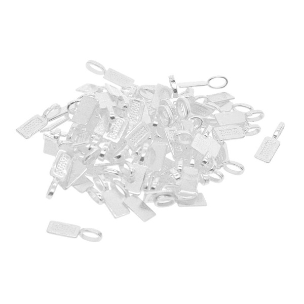 1/3 50 stycken blank rektangelram lim på bails berlockhänge 1Set
